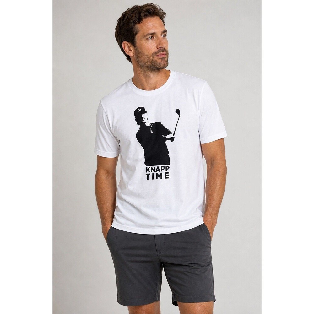 TravisMathew Knapp Time Graphic T-Shirt Golf White Cotton Tee XL
